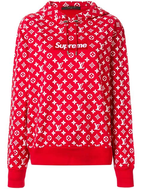 louis vuitton red hoodie supreme|Louis Vuitton supreme red bomber.